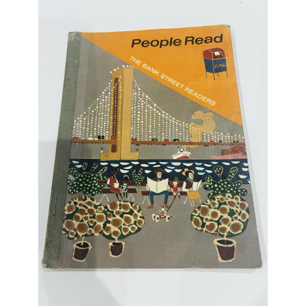 Vintage People Read Bank Street Readers NYC School Book 1972 Macmillan